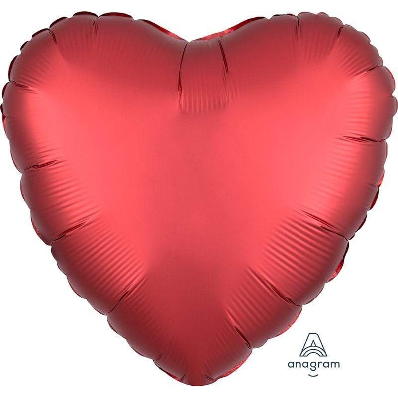Satin Luxe Sangria Heart 18 Balloon