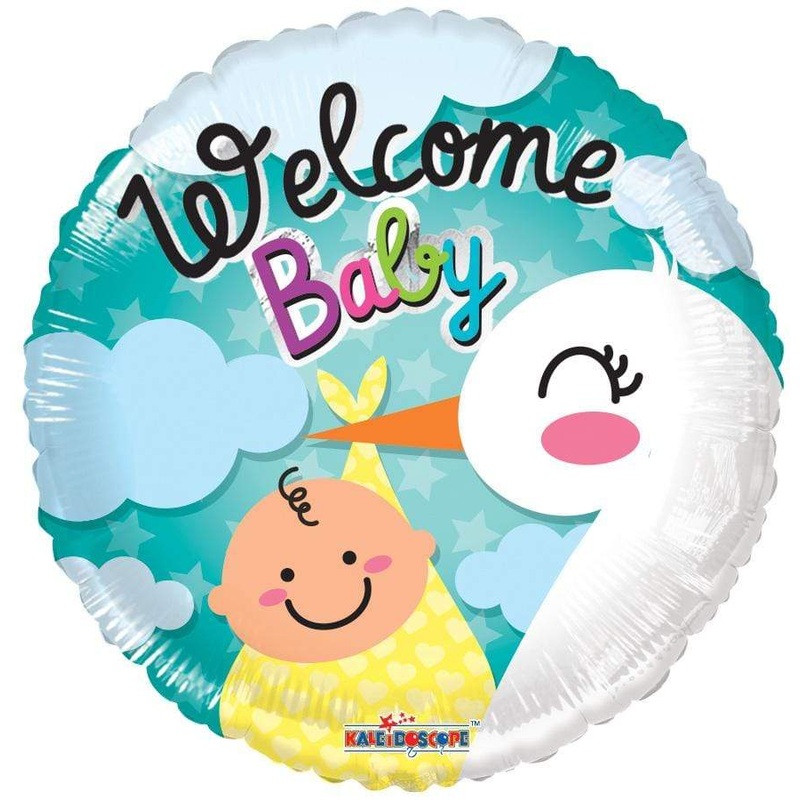 Welcome Baby Stork 18 Balloon