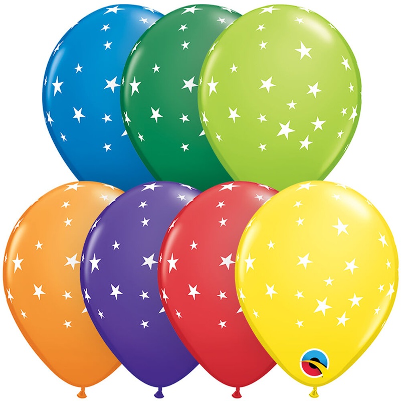 5 Contempo Stars Latex - Carnival Assortments (100 count)