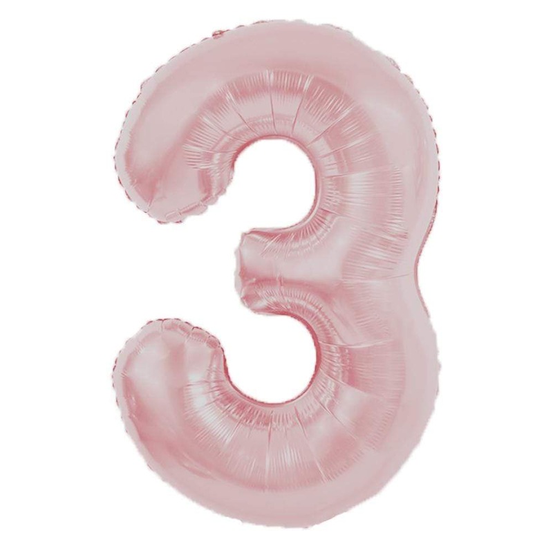 Baby Pink Number 3 34 Balloon