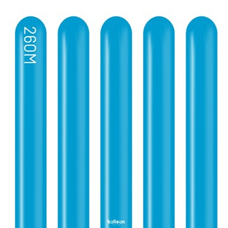 Caribbean Blue 260 Latex Balloons (100 count)