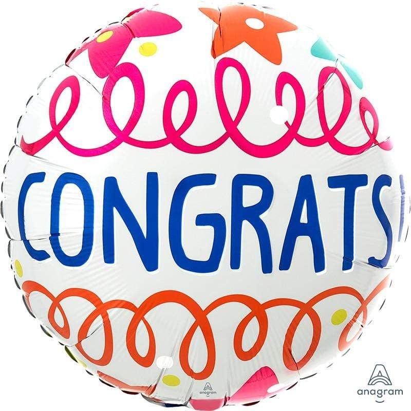 Congrats Bold Stars 18 Balloon