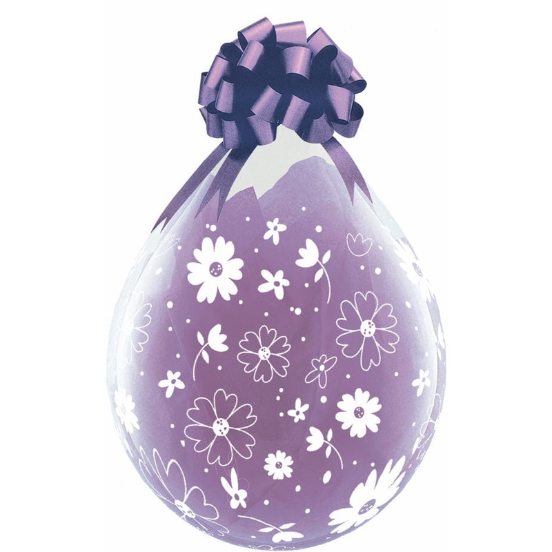 Daisies & Dots Clear Stuffing 18 Latex Balloons (25 count)