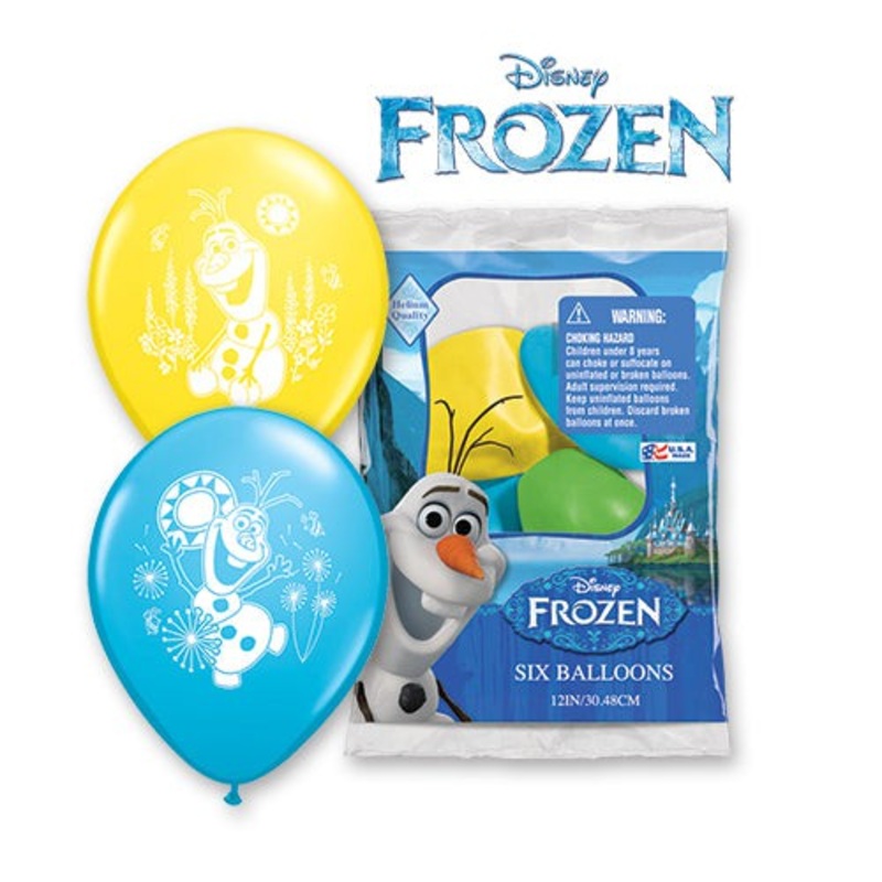 Disney Olaf 12 Latex Balloons (6 count)