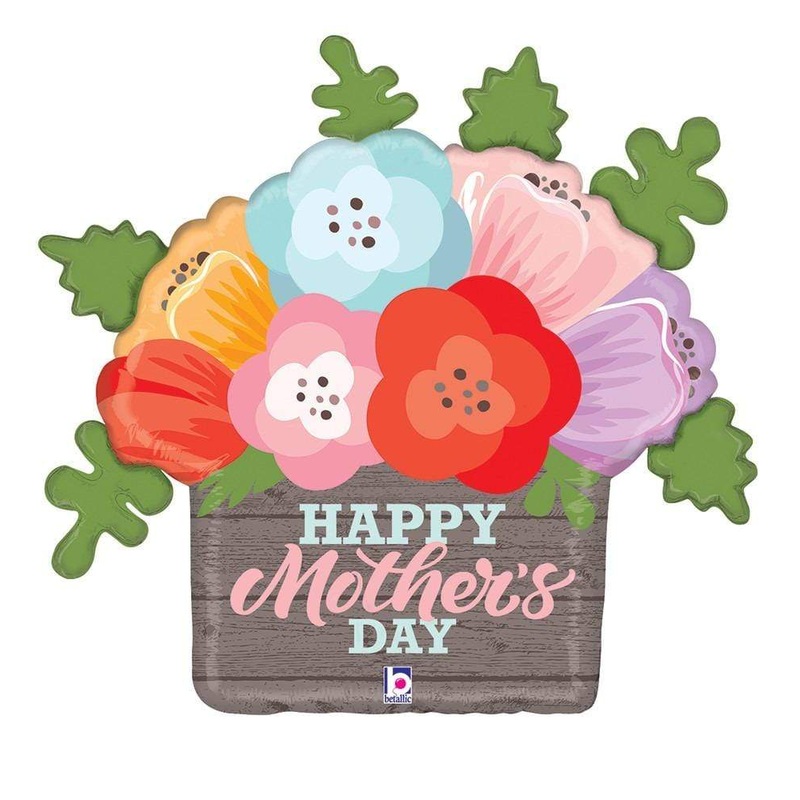 Happy Mother's Day Rustic Flower Arrangement 32 Balloon