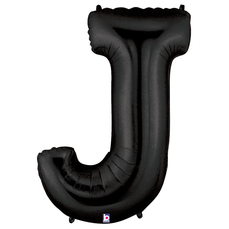 Letter J Black 34 Balloon