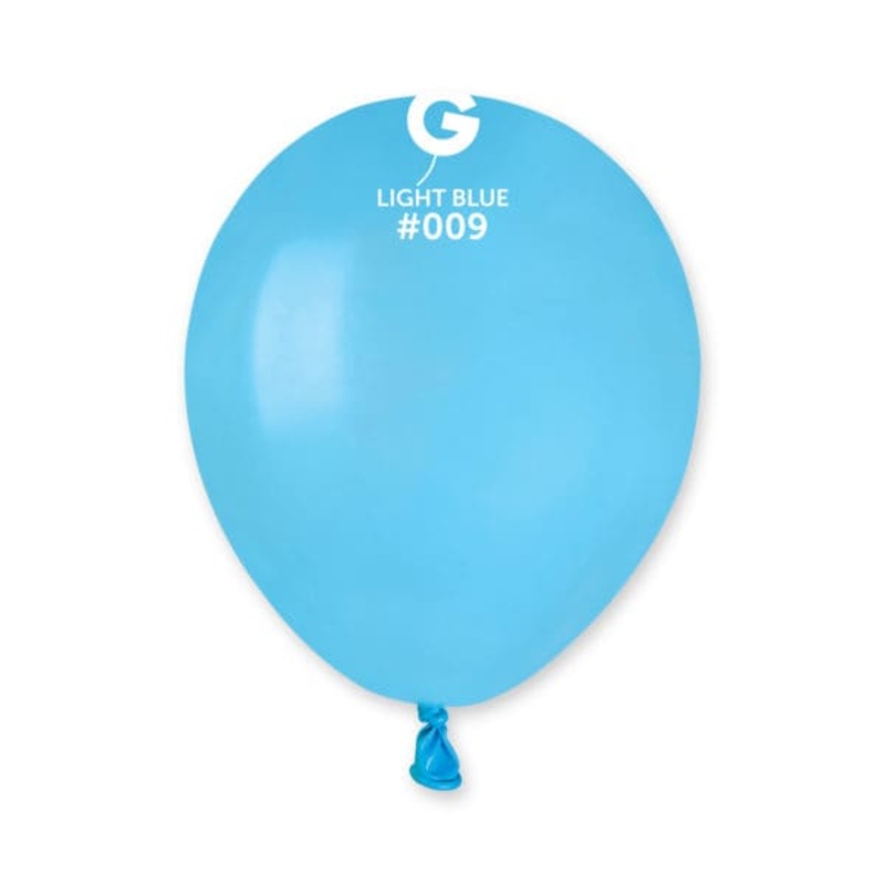 Light Blue 5 Latex Balloons (100 count)