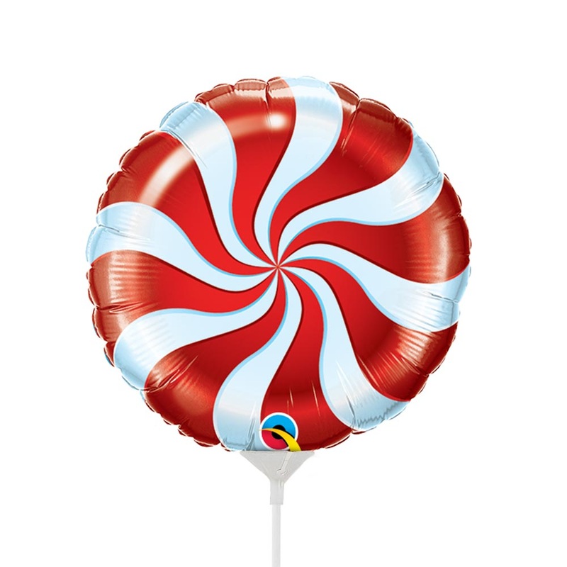 Mini Candy Swirl Red (air-fill Only) 9 Balloon