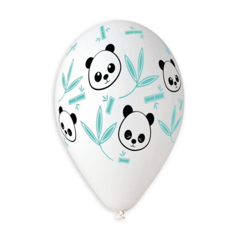 Panda & Bamboo Leaves Printed 13 Latex Balloons (50 count)