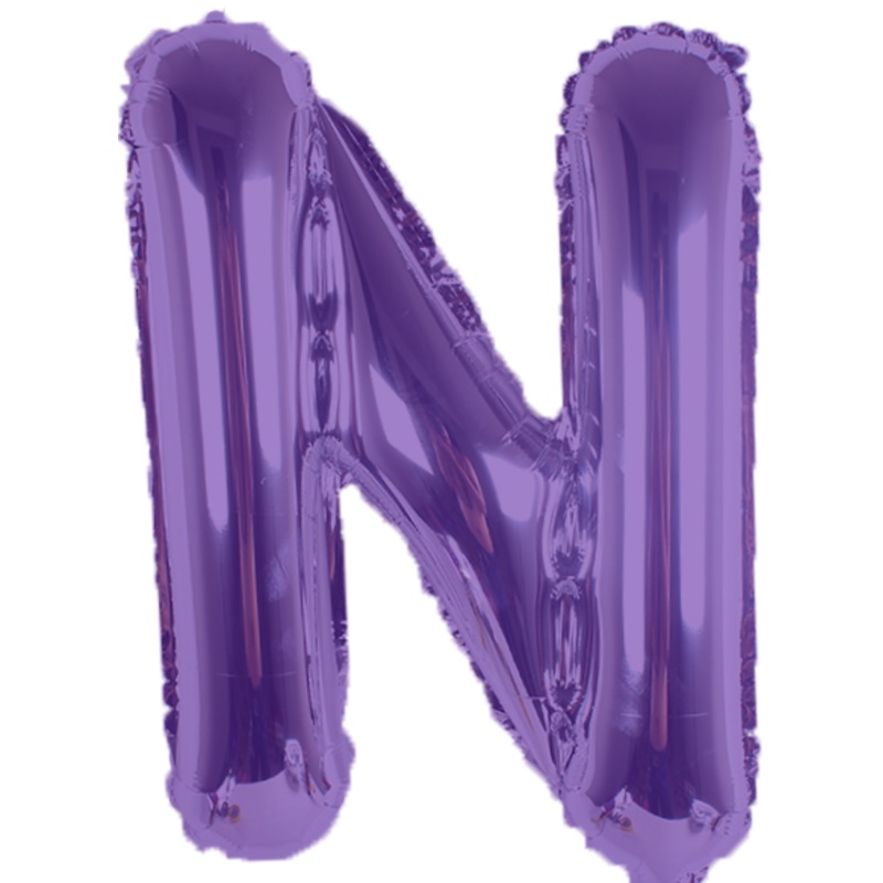 Purple Letter N 16 Balloon