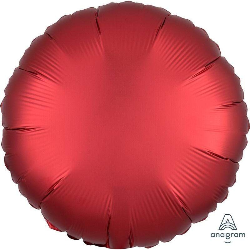 Satin Luxe Sangria Red Circle 18 Balloon