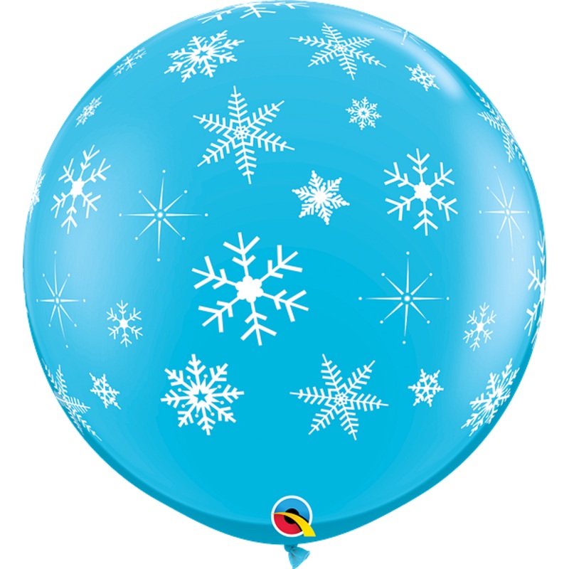 Snowflakes & Sparkles-A-Round 36 Latex Balloons (2 count)