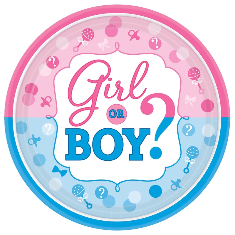 Boy or Girl? Gender Reveal Paper Plates 7 (8 count)