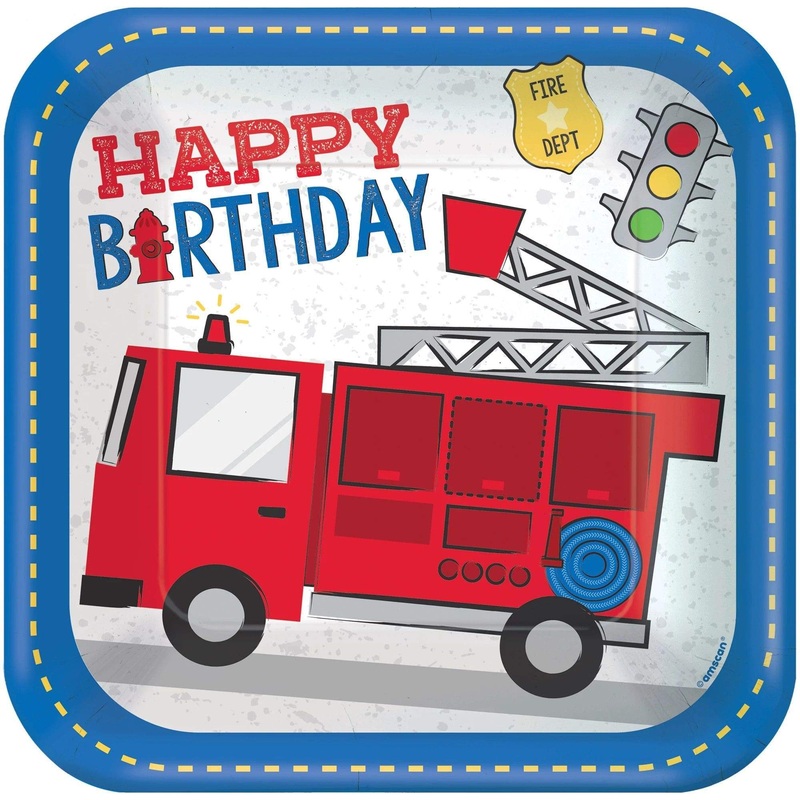 First Responders Birthday Plates 9 (8 count)