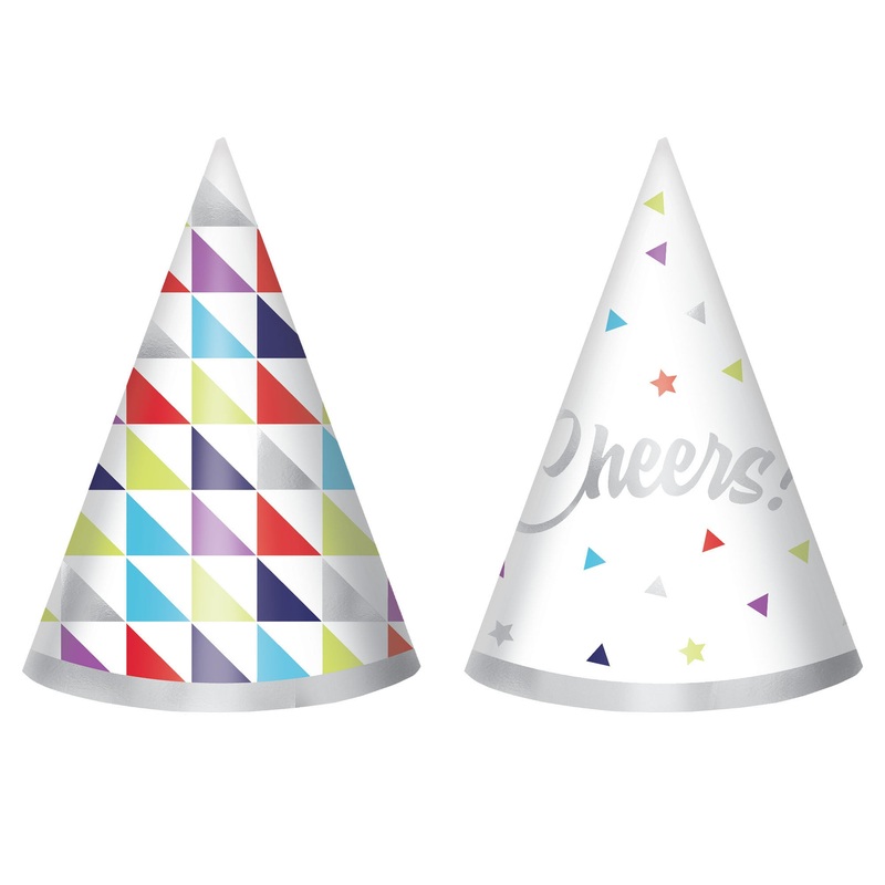Here's To Your Birthday Mini Cone Hats (12 count)