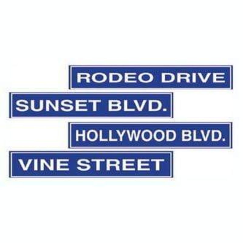 Hollywood Street Signs CO (4 count)