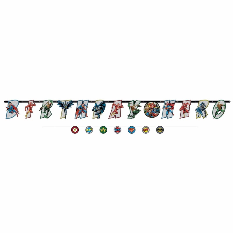 Justice League Heroes Unite Jumbo Letter Banner Kit (2 count)