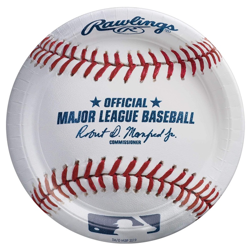 MLB Rawling Baseball Plates 7 (8 count)