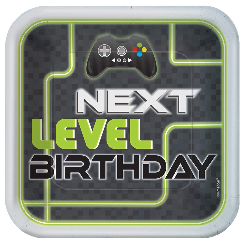 Next Level Birthday Video Game Paper Plates 9 (8 count)