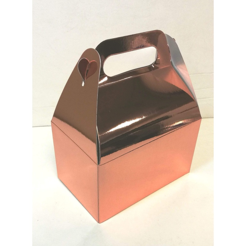 Rose Gold Paper Treat Boxes (12 count)