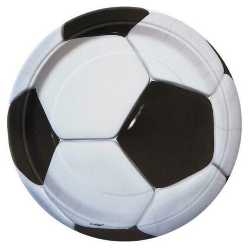 Soccer Ball Large Paper Plates 9 (8 count)