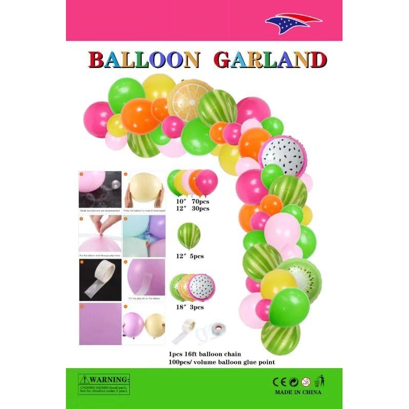 Summer Fruit Organic Balloon Garland