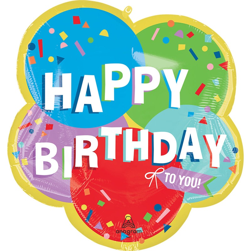 25" Sunny Balloons Birthday