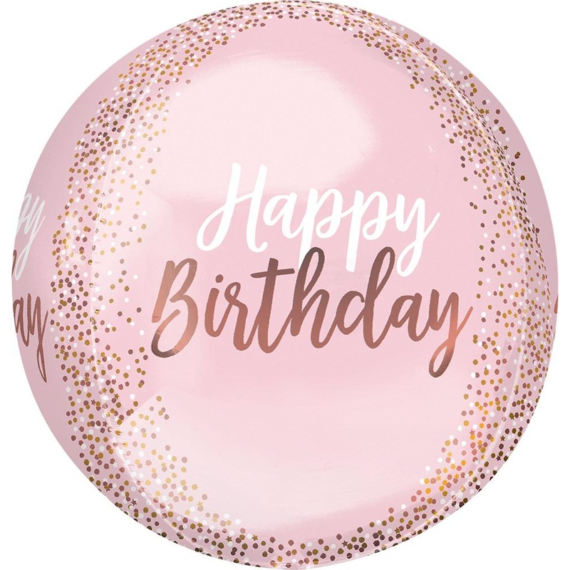 Blush Birthday 16 Orbz Balloon