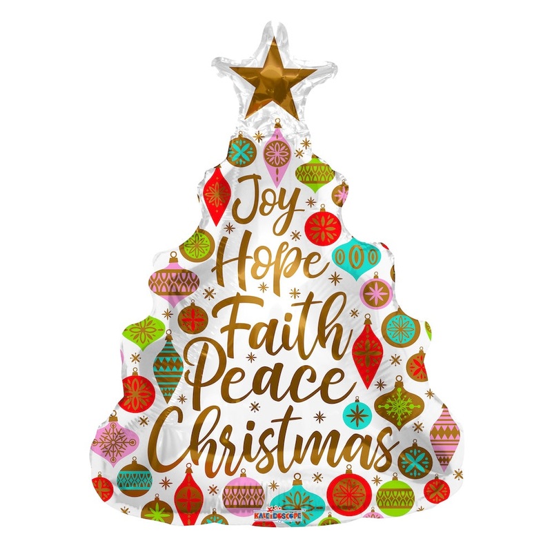 Christmas Tree (requires heat-sealing) 14 Balloons (10 count)
