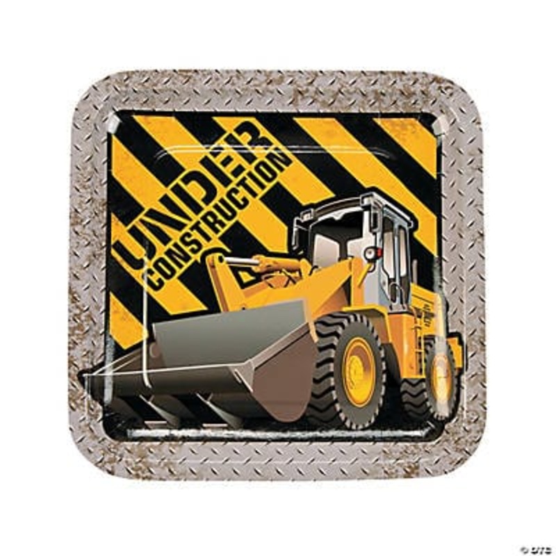 Construction Square Plates 9 (8 count)