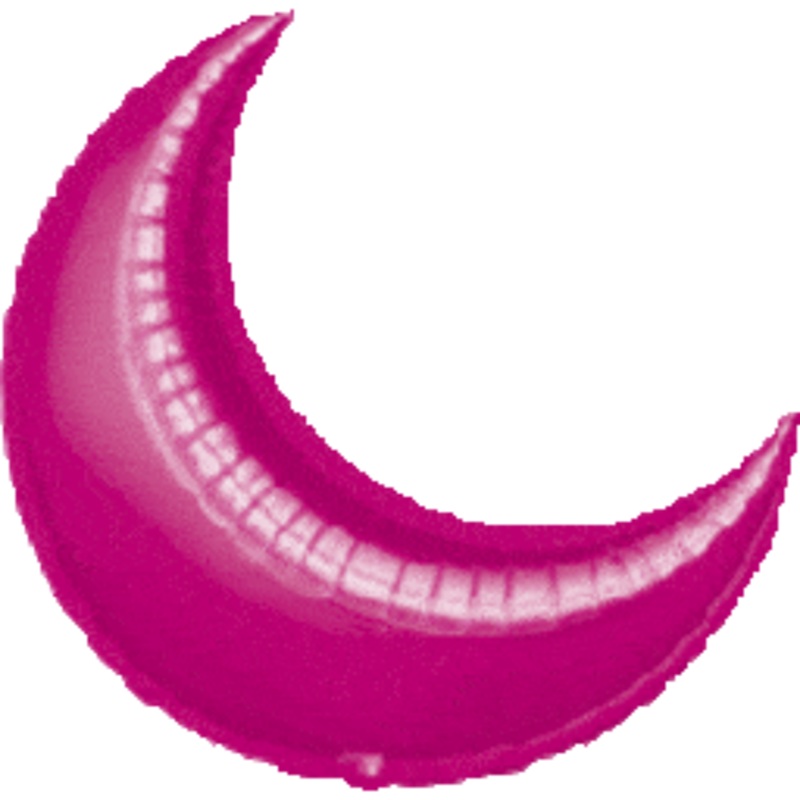 Fuschia Hot Pink Crescent Moon 35 Balloon