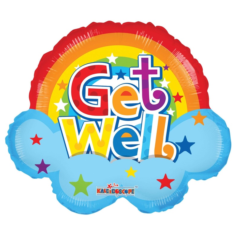 Get Well Cloud Rainbow 18 Balloon