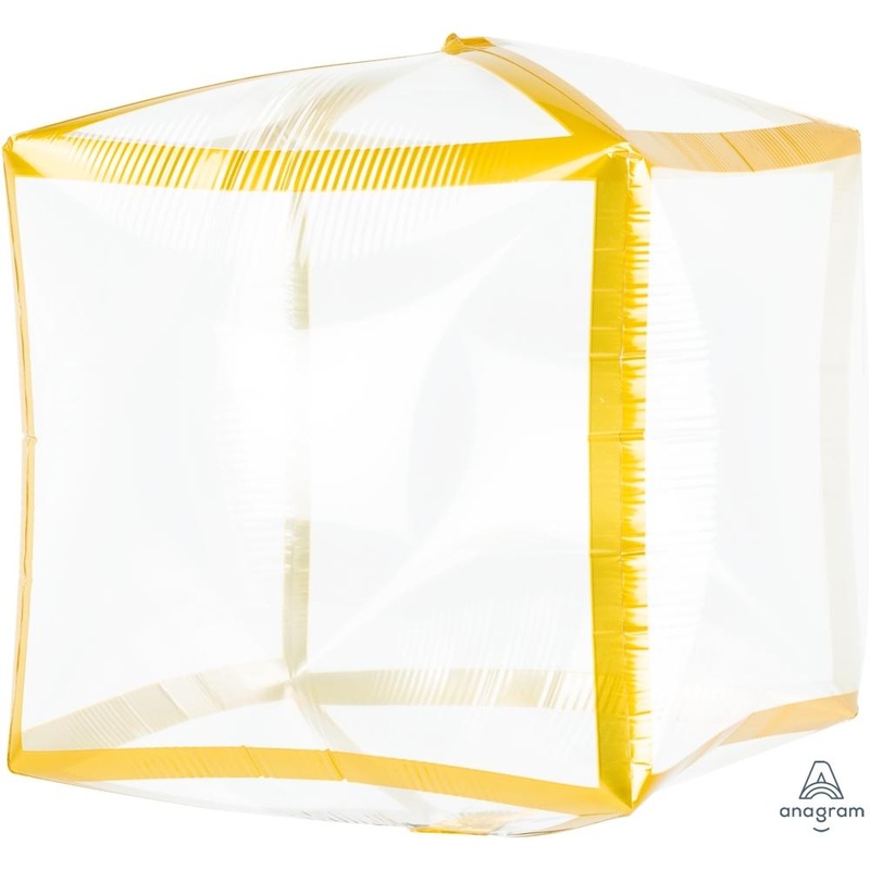Gold Trim 15 Cubez Balloon