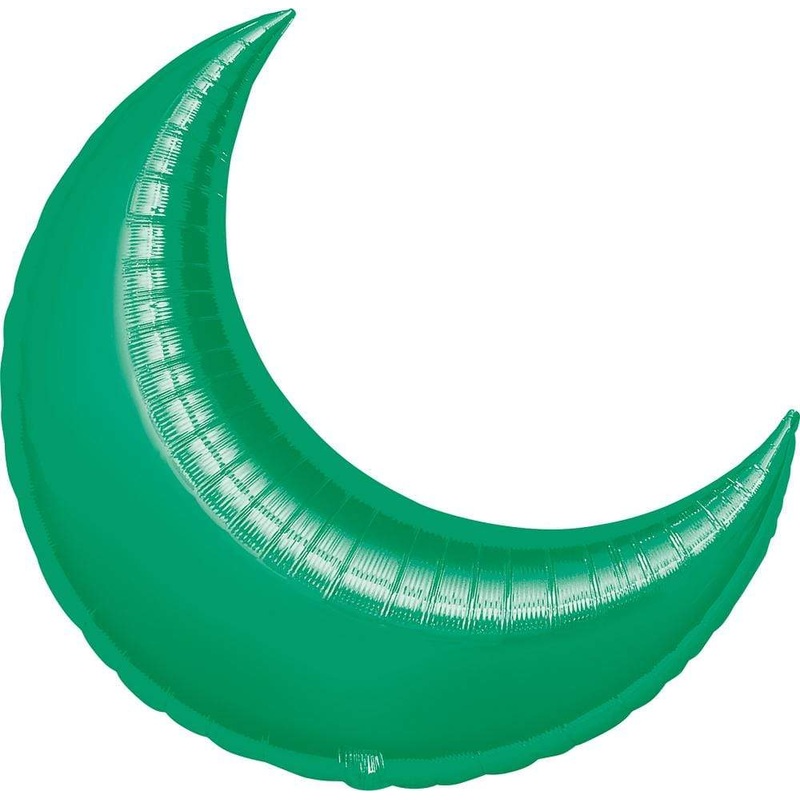 Green Crescent Moon 35 Balloon