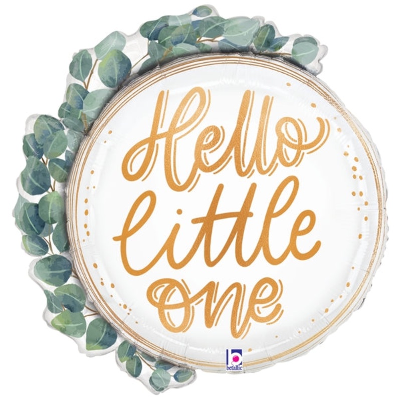 Hello Little One Baby Eucalyptus Wreath 26 Balloon