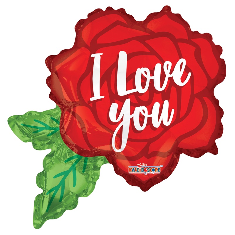 I Love You Rose (requires heat-sealing) 12 Balloons (10 count)