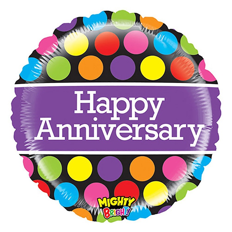 Mighty Polka Dots Anniversary 21 Balloon
