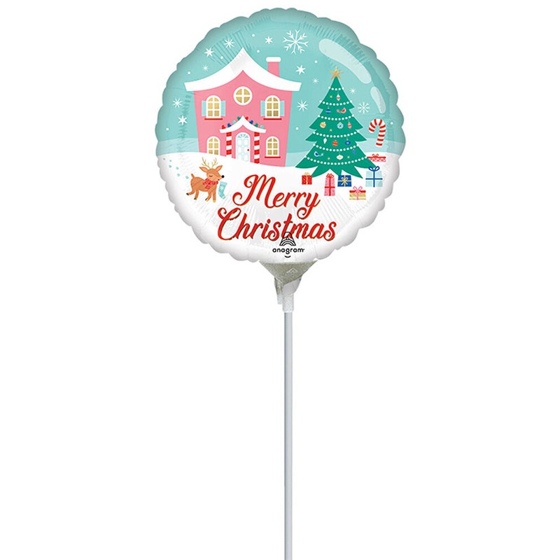 Nostalgic Christmas Wonderland 9" Air-fill Balloon (requires heat sealing)