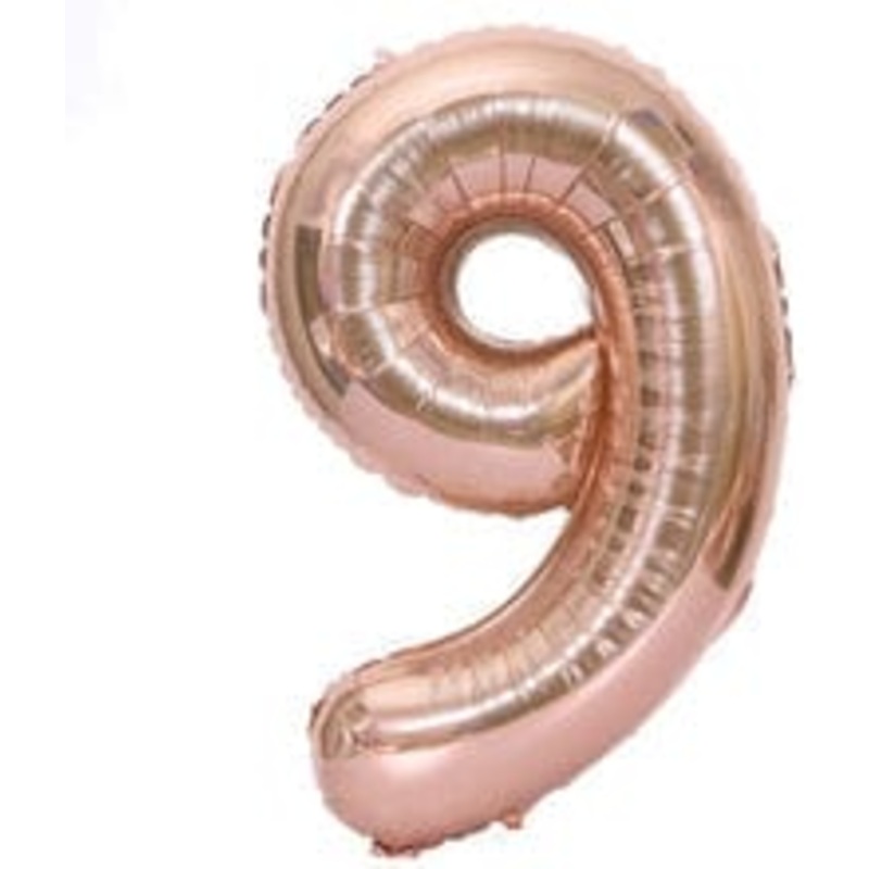 Number 9 Rose Gold 34 Balloon