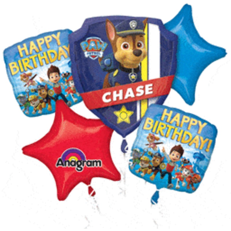 Paw Patrol Birthday Bouquet Balloons (5 piece set)