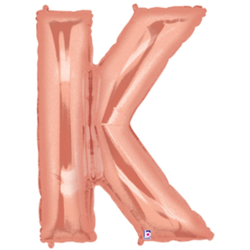 Rose Gold 34" Letter K Balloon