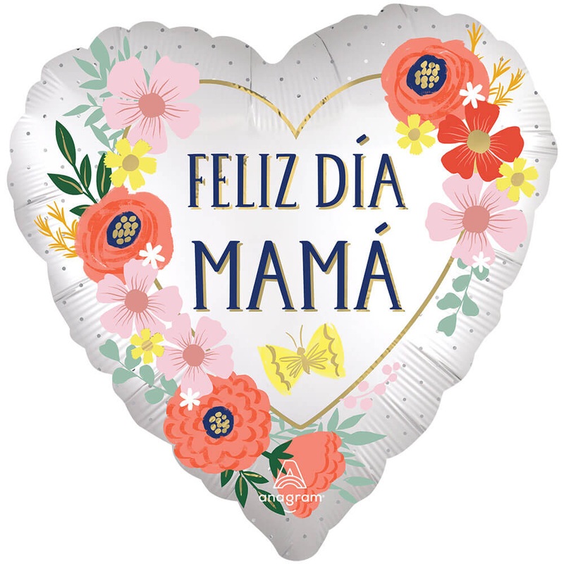 Satin Feliz Da Mama Blooms 28 Balloon