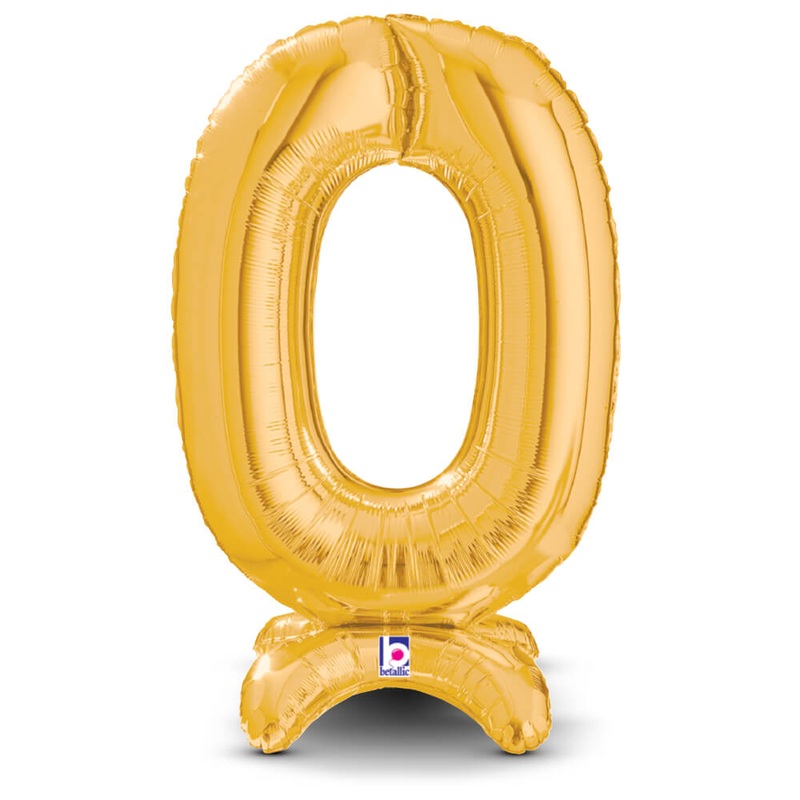 Standups Number 0 - Gold (air-fill Only) 25 Balloon