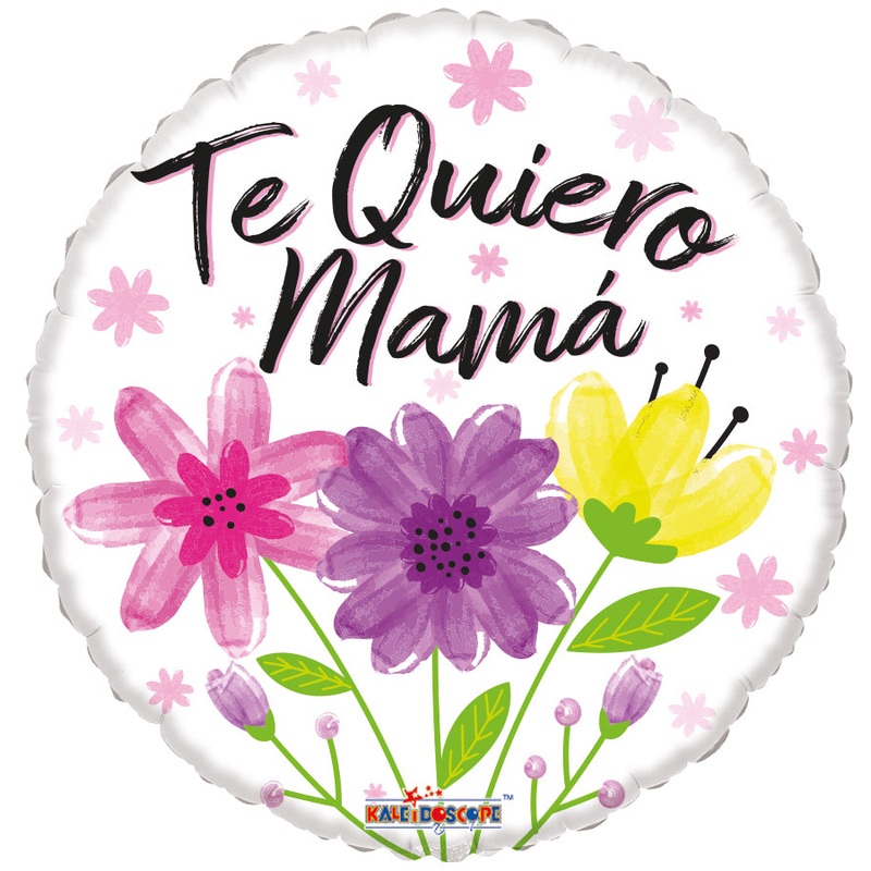 Te Quiero Mama 3 Flores 18 Balloon