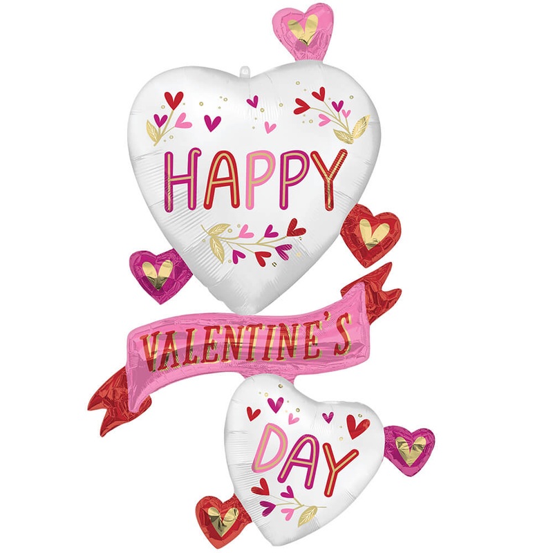Valentine Satin Botanical Traces 49 Balloon