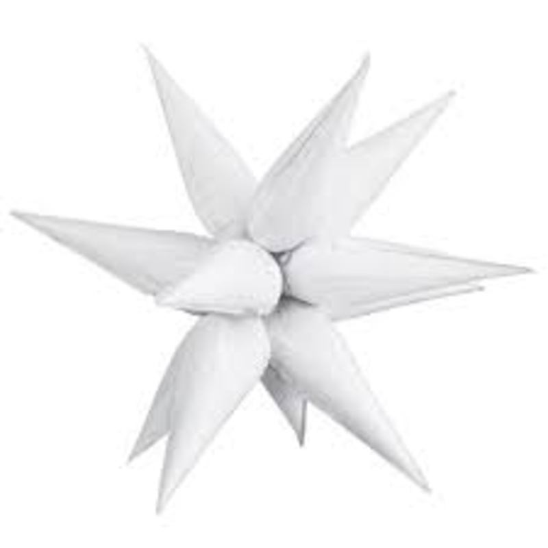 White Starburst 26 Balloon