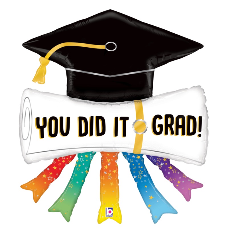 You Did It Grad Diploma 44 Balloon
