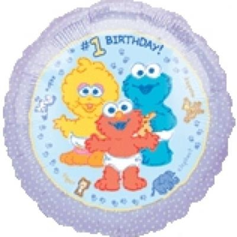 Baby Elmo Big Bird Cookie Monster 1st Birthday 18 Balloon