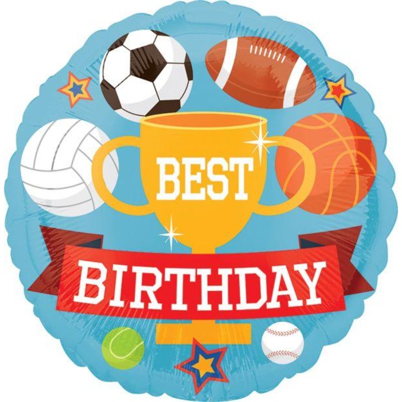 Best Birthday Trophy Sports Theme 18 Balloon