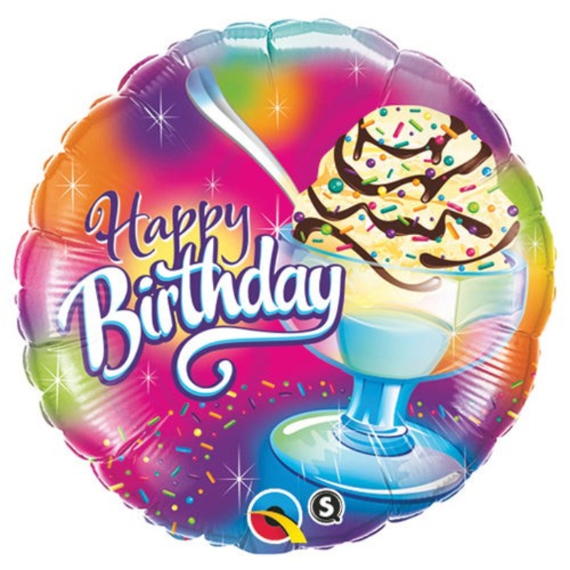 Birthday Ice Cream Sundae 18 Balloon